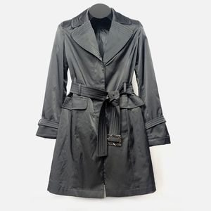 Contemporaine Simons Belted Black Trench Coat XS